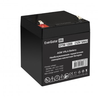 Аккумуляторная батарея EXEGATE Special DTM 1205/EXS1250 (12V 5Ah) клеммы F2 Аккумуляторная батарея EXEGATE Special DTM 1205/EXS1250 (12V 5Ah) клеммы F2