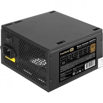 Блок питания 400W EXEGATE 80 PLUS® Bronze 400PPH-OEM ATX, APFC, SC, КПД 88% Блок питания 400W EXEGATE 80 PLUS® Bronze 400PPH-OEM ATX, APFC, SC, КПД 88%