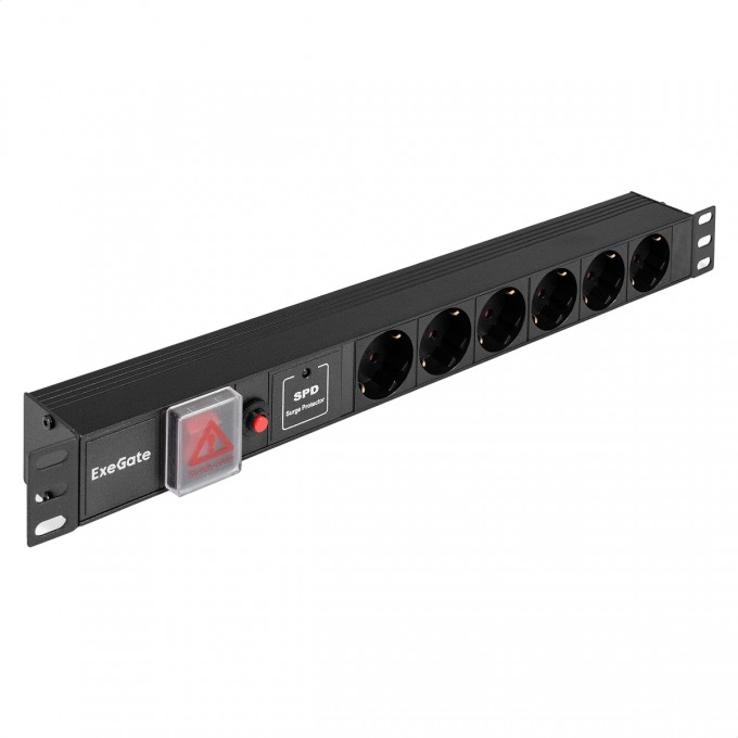 Блок розеток EXEGATE SERVERPRO PDU-19H605 Al-6S-C14-SW-O-SPD1 EX299606RUS