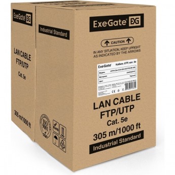 Кабель EXEGATE UTP4-C5E-CCA-S24-OUT-PE-BK-305 UTP Кабель EXEGATE UTP4-C5E-CCA-S24-OUT-PE-BK-305 UTP