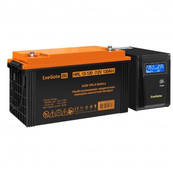 Комплект EXEGATE ИБП EX295986RUS + батарея 120Aч EX285657RUS 1шт