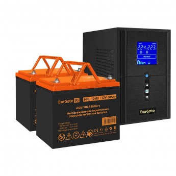 Комплект EXEGATE ИБП EX295987RUS + батарея 80Aч EX285654RUS 2шт Комплект EXEGATE ИБП EX295987RUS + батарея 80Aч EX285654RUS 2шт