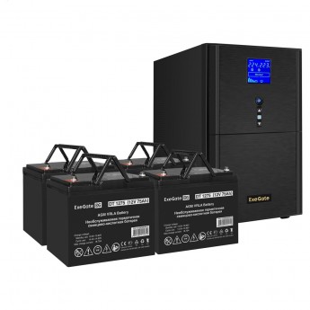 Комплект EXEGATE ИБП EX295991RUS + батарея 75Aч EX282983RUS 4шт