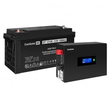 Комплект EXEGATE ИБП EX295993RUS + батарея 120Aч EX282988RUS 1шт Комплект EXEGATE ИБП EX295993RUS + батарея 120Aч EX282988RUS 1шт