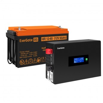 Комплект EXEGATE ИБП EX295993RUS + батарея 65Aч EX282982RUS 1шт Комплект EXEGATE ИБП EX295993RUS + батарея 65Aч EX282982RUS 1шт