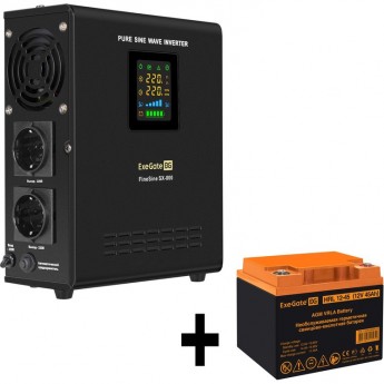 Комплект EXEGATE ИБП EX295996RUS + батарея 45Aч EX285666RUS 1шт