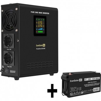 Комплект EXEGATE ИБП EX295996RUS + батарея 65Aч EX282980RUS 1шт