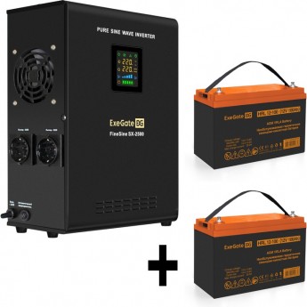 Комплект EXEGATE ИБП EX296002RUS + батарея 100Aч EX285656RUS 2шт
