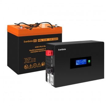 Комплект ИБП EXEGATE IDEALSINE SR-1000.LCD.2SH + батарея 55Aч, 1 шт Комплект ИБП EXEGATE IDEALSINE SR-1000.LCD.2SH + батарея 55Aч, 1 шт