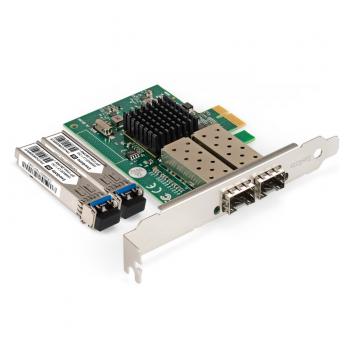Сетевой адаптер SFP EXEGATE EXE-82576-F2 + Трансивер EXEGATE EXT-1G-SM1310-LC2-20KM